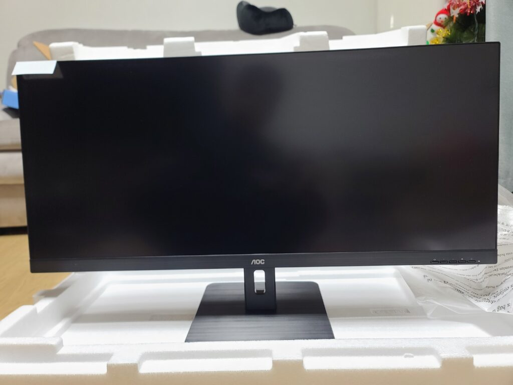 알파스캔 AOC U34E2M 34인치 울트라 와이드 모니터 개봉기