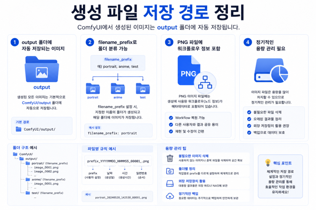 ComfyUI 생성 파일 저장 경로