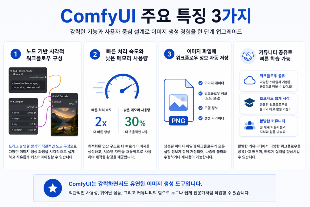 ComfyUI 주요 특징 3가지