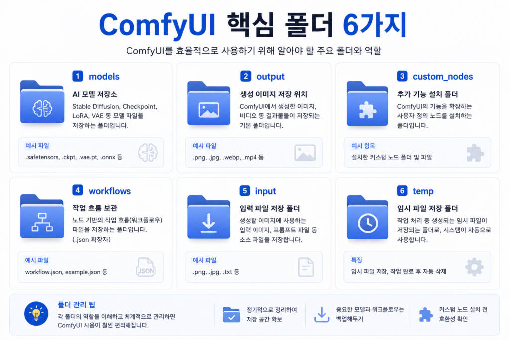 ComfyUI 핵심 폴더 6가지
